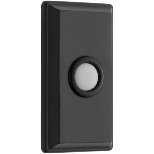 Timbre de puerta rectangular Baldwin 4860 de pared con botón luminoso Estate Collection 3x1.5 2