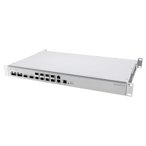 Image of MikroTik CRS812-8DS-2DQ-2DDQ-RM - 100G Cloud Router Switch with 8X 25G SFP28, 2X 40G QSFP+, 2X 100G QSFP28, Layer 3 Hardware Offloading, Rackmount