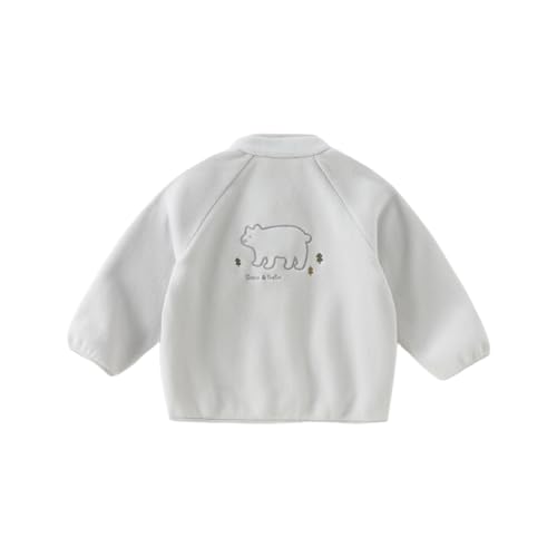 DAVE&BELLA Toddler Fleece Jacket, Baby Boys Girls Solid Button Polar Outerwear Spring Autumn Long Sleeve Warm Coat4
