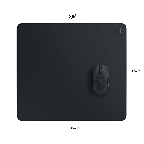 Razer Atlas Tempered Glass Gaming Mouse Mat: Ultra-Smooth Micro-Etched Surface - Dirt and Scratch-Resistant - Anti-Slip Base - Quiet Mouse Movements - Black - Image 4