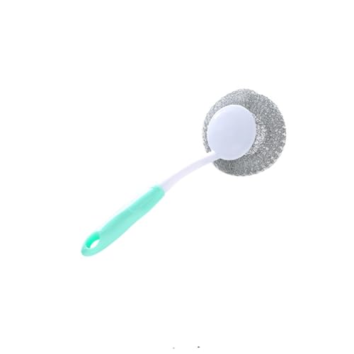 SEWOART 3 Piezas Cepillo de Mango Largo desengrasante degreaser Bola de Acero de Limpieza estropajos metálicos lavadores de Acero