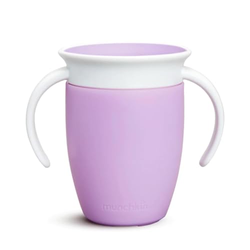 Image of Munchkin Miracle 360 Cups for Toddlers sippy cups, toddler cups spill proof with Dentist Recommended Spoutless Design, BPA-Free Kids Cups, Easy to Clean, 7 oz, (Lilac)