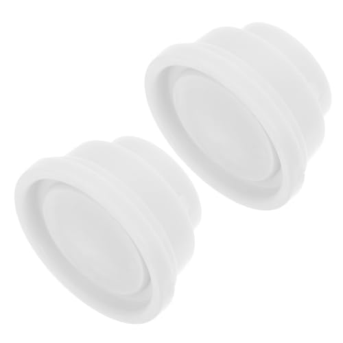 2 piezas Tapones de Goma para Escalera de Piscina Blanco miniatura 1