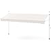 COSTWAY Klemmmarkise, 400 cm Balkonmarkise ohne Bohren mit Handkurbel, Höhenverstellbar & UV-beständig, Markise Sonnenschutz Outdoor für Terrasse Balkon Garten (400 cm,Weiß)