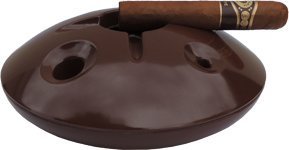 Large 8 Inch Commercial Quality Melamine Windproof Ashtray - Chocolate