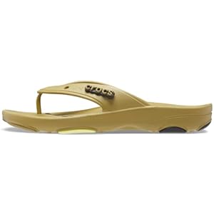 Crocs Unisex Men’s and Women’s Classic All Terrain Flip Flops, Aloe, 10 US
