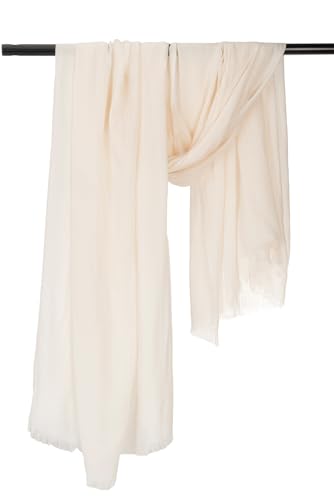 Women Summer Cotton Blend Scarfs Lightweight Large Lined Shawl Wrap Beach Travel Wrap4
