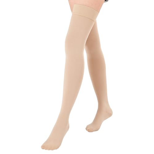 Image of 20-30 mmHg Compression Stockings for Women & Men, Graduated Compression Thigh High Compression Socks for Varicose Veins, Medical Support Hose for Pregnant, Teacher, Doctor