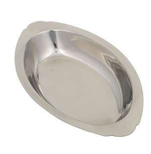 Royal Industries Oval Au Gratin, Stainless Steel, 12 oz, Silver