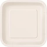 14 Count Square Dinner Plates, 8 3/4-Inch, Ivory