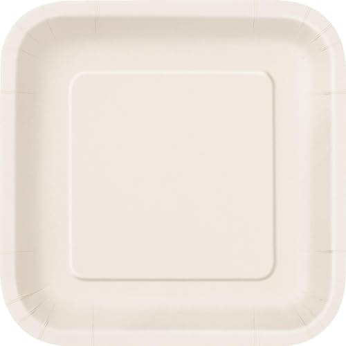 Unique Industries Ivory Square Dinner Paper Plates-9
