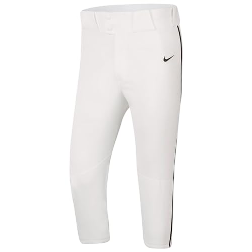 Nike Vapor Select Men's High Baseball Pants (BQ6437-100, Team White/Team Black/Team Black) Size X-Large