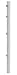Produktbild Alberts 677626 Zaunpfosten für Doppelstabmattenzaun | mit Klemmlaschenbefestigung | feuerverzinkt | Länge 1500 mm | Pfosten 60 x 40 mm