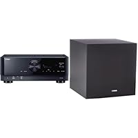 Yamaha Receiver RX-V4A schwarz – Netzwerk-Receiver mit MusicCast Surround-Sound & NSP41 Homecinema 5.1 Lautsprecher schwarz
