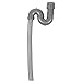 Double Tank Water Drainer Stainless Steel S Bending Pipe Basin Sink Draining Tool With Anti Leakage Pad Equipped With Overflow Pipe Easy To Install For Bathroom Or Kitchen Use