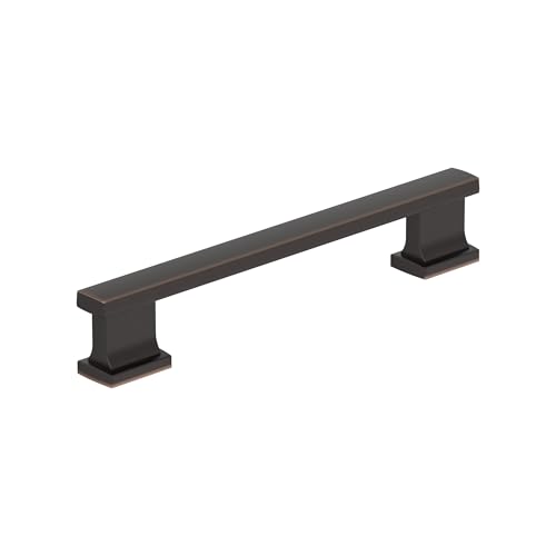 Image of Amerock 25 Pack 5-1 /16 inch Triomphe Oil-Rubbed Bronze Drawer Pull | 5-1 /16 inch (128mm) Center-to-Center Mounting Distance and 6-1 /16 inches Overall Length, Durable Zinc Cabinet Hardware