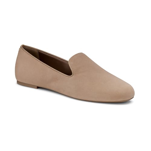 Birdies Women's Starling, Slip-On Flats, Comfortable Casual Dressy Shoes, New Latte Suede, 10.52