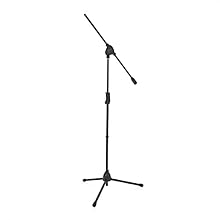 One Hand Height Adjustment Clutch Telescopic Boom Arm Sturdy Tripod Legs 5/8" Clip Thread Suitable For Live and Studio Use
