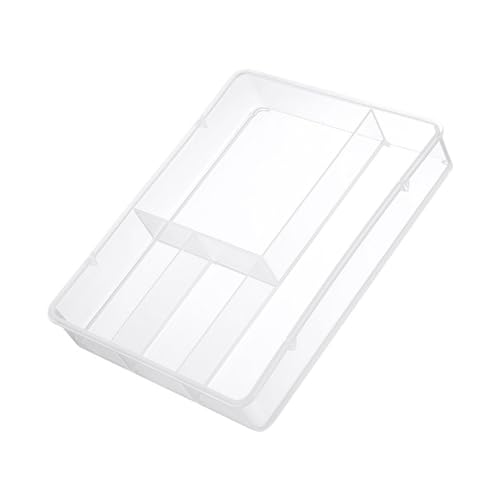 Luqeeg Multi Compartment Desktop Organizer Box for Home Office (Clear)