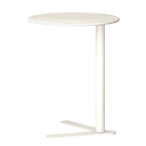 Mesa auxiliar para sofá redonda en C perfecta para desayunos 2