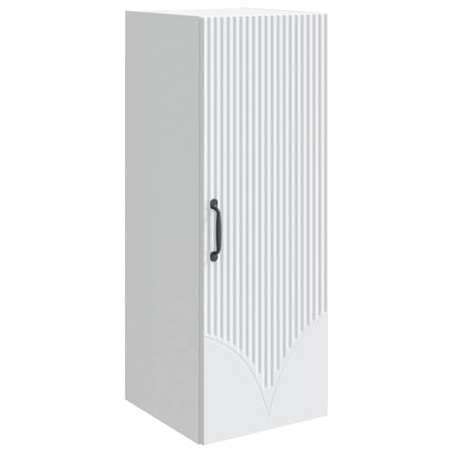 Armoire murale blanche 33 x 34,5 x 90 cm meuble de rangement suspendu en bois avec porte