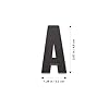 Artibetter 2 Sets DIY Letter Stickers Black Vinyl Self Adhesive Decals 2.5 Inch Easy to Remove Portable Letters for Outdoor Garbage Bins and Houses Decoration #1
