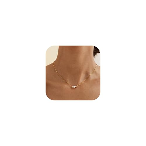 Decholly Gold Pearl Necklace
