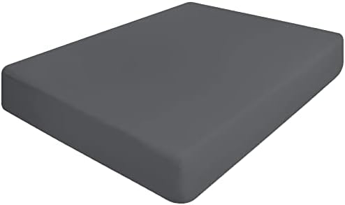 Light Grey Double Microfibre Fitted Sheet Deep Pocket 12 inch (30 cm) Corners elastic No Pillowcases Luxury Bottom Sheet Soft & Comfortable Easy Care