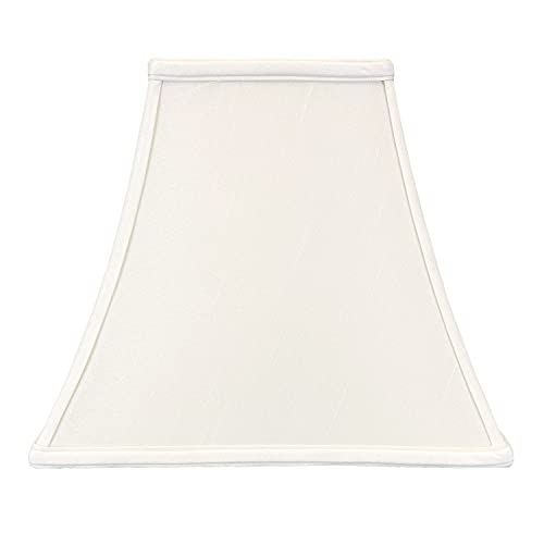 Image of Royal Designs, Inc. Regal Square Bell Lamp Shade, 7 x 14 x 11.5, White (BSO-715-14WH)