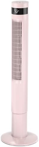 Antarctic Star Tower Fan 85°Oscillating Fan Quiet Cooling 12H Timer Remote Control Bladeless Electric 3 Speeds Wind 3 Modes, 42INCH, PINK