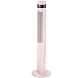 Antarctic Star Tower Fan 85°Oscillating Fan Quiet Cooling 12H Timer Remote Control Bladeless Electric 3 Speeds Wind 3 Modes, 42INCH, PINK