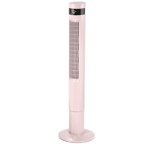Antarctic Star Tower Fan 85°Oscillating Fan Quiet Cooling 12H Timer Remote Control Bladeless Electric 3 Speeds Wind 3 Modes, 42INCH, PINK 42 Inch Pink