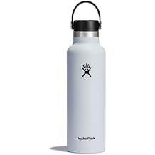 Hydro Flask Water Bottle - Insulated Stainless Steel - Non Spill, Leakproof in 21 Oz White