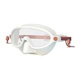 Generisch Kinder Taucherbrille mit Nasenschutz, Anti-Beschlag Schwimmbrille für Mädchen Junge 4-16 Jahre, 180° Weitwinkel Schnorchelmaske mit Stoffband gegen Haare Verheddern, Auslaufsicher