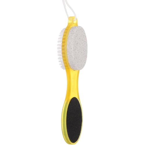 Juego de herramientas de pedicura 4 en 1, lima de pies y removedor de piel dura con piedra pómez, estropajo, cepillo y papel de lija, kit de cuidado de pies para el hogar y salón de belleza