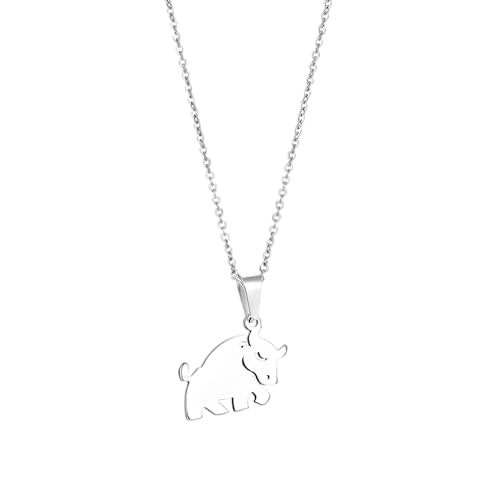 Collier de vache en argent sterling 925 pour femmes et hommes