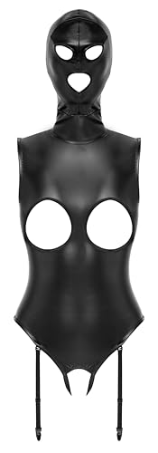 Bad Kitty body et masque pour femme noir taille S en tulle