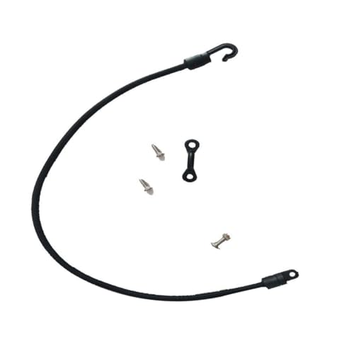 ifundom 4sets Deck Mount Connector Straps Holder for Kayak Boat Fishing Rod Bungee Non-Corrosive Hooks Easy Installation with Screws Black