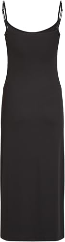 Calvin Klein Damen Bodycon Kleid Logo Elastic Strappy Slim Fit, Schwarz (Ck Black), XXXL – Ansicht 6