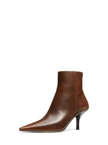 Michael Kors Women's Selina Heeled Bootie, Luggage, 8