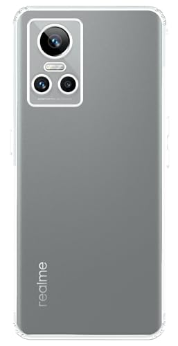 Image of YOFO Silicon Back Cover Case for Realme GT Neo 3 (5G) (Transparent) Camera Protection with Dust Plug