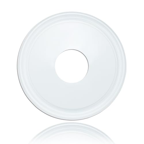 Image of Molded Nylon Ceiling Medallion for Light Fixtures and Ceiling Fans White 16 inchOD x 4 inchID x 3 /4 inchP (Fits Canopies up to 12-3 /8 inch)