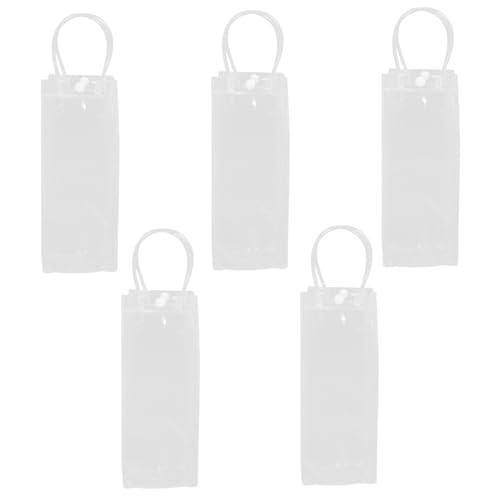 OHPHCALL 5 Pack Wine Cooler Bag Portable Ice Bucket Bag for Outdoor Reusable Beverage Chiller Compact Elegant for Parties Celebrations