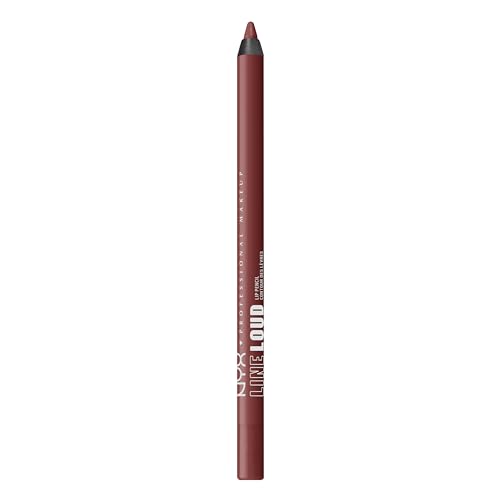 NYX Professional Makeup Line Loud Lip Pencil, Waterproof, Infused with Jojoba Oil, Smooth Comfy Lips, Soft Matte Finish, Vegan Formula, Sassy