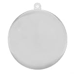 Clear Christmas Bauble Transparent Plastic Christmas Ball Ornament, Fillable DIY Photo Christmas Decoration for Hanging Tree or Festive Display, Reusable(14cm)