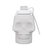 Doiyislem Botellas de agua | Botella de agua plegable de silicona con calavera, 650 ml, vaso plegable para avión, al aire libre, fitness, senderismo, festival, camping