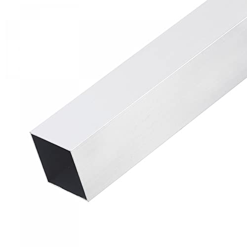 sourcing map Cuadrado Aluminio Tubo (40mm x 40mm x 1mm x 300mm), 6063 Aluminio Tubo - para Hogar Muebles, Maquinaria