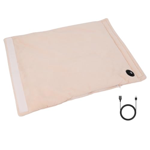 Boweer ホットマット USB給電式43cmx33cm 5秒速暖 両面発熱 45～65℃温度調整 USB延長コード付き お湯不要 省エネ 携帯便利 洗濯可能 防寒グッズ 敬老の日 クリスマス プレゼント 手/足元/腰/膝/太もも/背中/尻に適用 キャンプ 通勤 学校 バッテリー無し(ピンク)（Amazon）