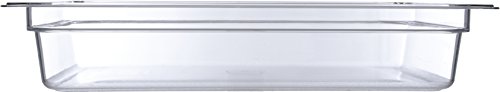 Carlisle FoodService Products Storplus Full-Size Plastic Food Pan for Catering, Buffets, and Restaurants, Polycarbonate, Full Size 4 Inches Deep, Clear