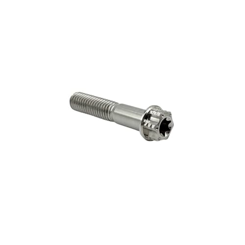 Image of RISON Titanium Bolts M10*1.25 * 35 Torx Titanium Bolts for Motorcycles Hex Head Dual Drive Original Titanium Flange Bolt Pack of 5